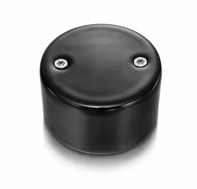 Couvercle aveugle m�tal chrome porcelaine noire de la collection Do de Fontini (33656012)