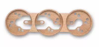 Socle 3 postes h�tre naturel de la collection Do de Fontini (33813812)