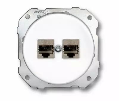 Prise RJ45 UTP Cat 6 porcelaine blanche de la collection Do low de Fontini (34707172)