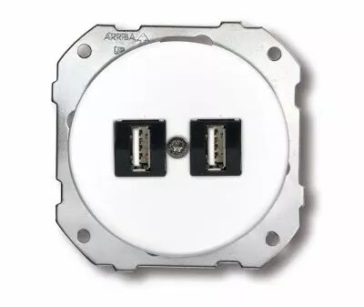 Prise USB double porcelaine blanche de la collection Do low de Fontini (34729172)