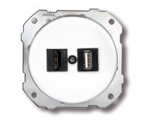 Prise HDMI + USB porcelaine blanche de la collection Do low de Fontini (34743172)