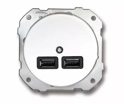 Chargeur USB double porcelaine blanche de la collection Do low de Fontini (34765172)