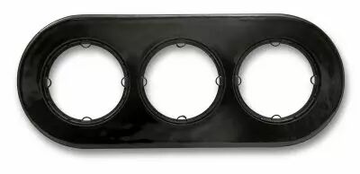 Plaque 3 postes porcelaine noire de la collection Do low de Fontini (34803272)