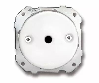 Sortie de c�bles m�tal chrome porcelaine blanche de la collection Do low de Fontini (34927112)