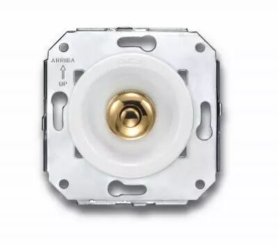 Bouton Poussoir blanc avec manette dor�e, collection Venezia de Fontini (35310302)