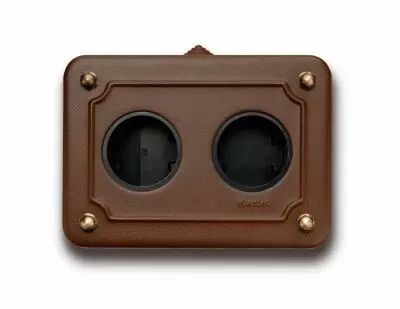 Bo�te saillie en m�tal vieilli 2 postes -pose horizontale - Collection Venezia de Fontini (35408222)