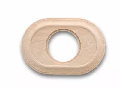 Plaque Oval 1 poste h�tre sans vernis de la collection Venezia de Fontini (35801002)