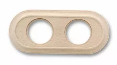 Plaque Oval 2 postes h�tre sans vernis de la collection Venezia de Fontini (35802002)