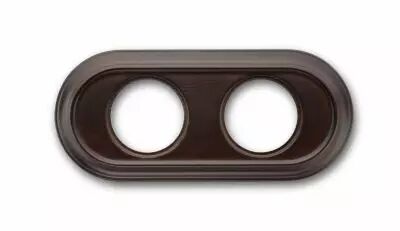 Plaque Oval 2 postes noyer de la collection Venezia de Fontini (35802202)