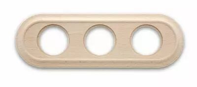 Plaque Oval 3 postes h�tre sans vernis de la collection Venezia de Fontini (35803002)