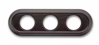 Plaque Oval 3 postes noyer de la collection Venezia de Fontini (35803202)