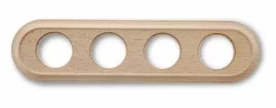 Plaque Oval 4 postes h�tre sans vernis de la collection Venezia de Fontini (35804002)