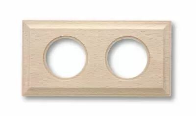 Plaque Carr� 2 postes h�tre sans vernis de la collection Venezia de Fontini (36812002)