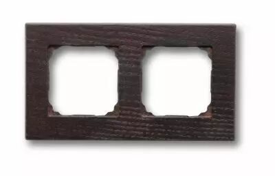 Plaque 2 postes bois  Weng� de la collection F37 de Fontini (37802042)