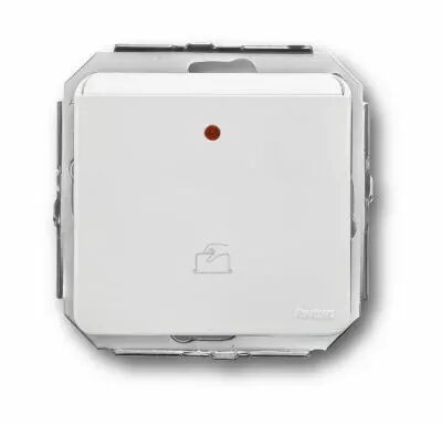 Interrupteur porte-cartes d'h�tel avec ind. lumin. 1 microrrupteur blanc de la collection F37 de Fontini (37935052)