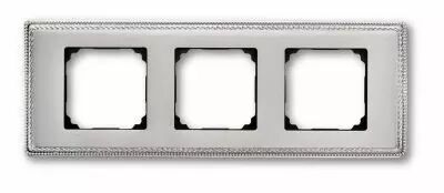 Plaque 3 postes laiton nickel satin� de la collection F37 de Fontini (39823512)