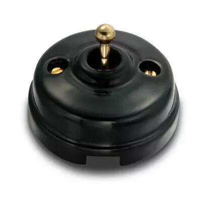 Permutateur manette dor�e brillante porcelaine noire de la collection Dimbler de Fontini (60304232)