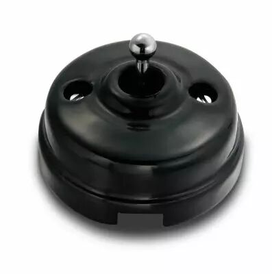 Permutateur manette chrom� brillante porcelaine noire de la collection Dimbler de Fontini (60304242)