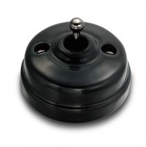 Permutateur manette nickel noir porcelaine noire sans passe-câble de la collection Dimbler de Fontini (60304312)