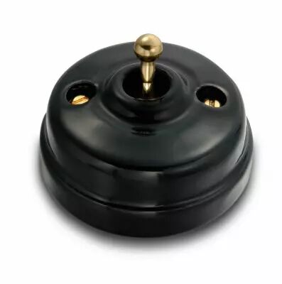 Permutateur manette dor�e brillante porcelaine noire sans passe-c�ble de la collection Dimbler de Fontini (60304332)