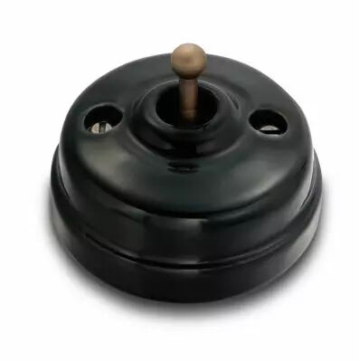 Permutateur manette laiton viellie porcelaine noire sans passe-c�ble de la collection Dimbler de Fontini (60304352)