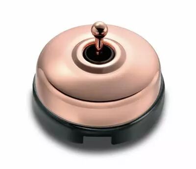 Permutateur d�me et manette cuivre brillante porcelaine noire de la collection Dimbler de Fontini (60304782)