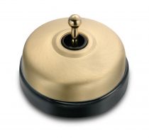 Permutateur dorée satin manette dorée brillant porcelaine noire sans passe-câble de la collection Dimbler de Fontini (60304842)