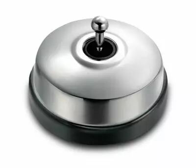 Permutateur d�me et manette chrom� brillante porcelaine noire sans passe-c�ble de la collection Dimbler de Fontini (60304872)