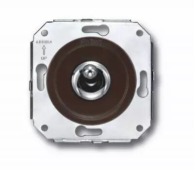 Permutateur marron avec manette chrome, collection Venezia de Fontini (65304522)