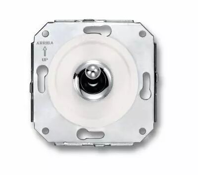 Bouton Poussoir blanc avec manette chrome, collection Venezia de Fontini (65312262)
