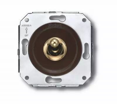 Bouton Poussoir marron avec manette dor�e, collection Venezia de Fontini (65312542)