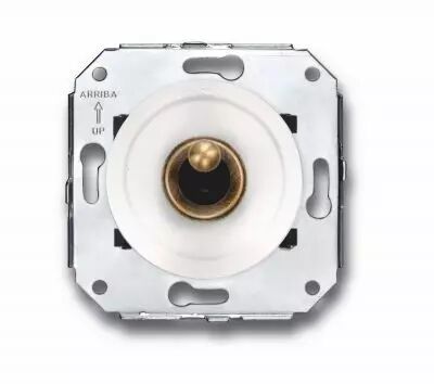 Bouton Poussoir blanc avec manette laiton Vieilli, collection Venezia de Fontini (65312592)