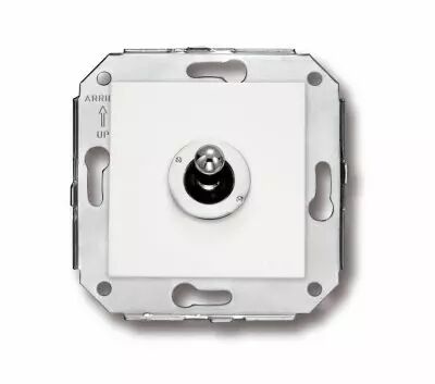 Permutateur manette chrome brillante blanc de la collection F37 de Fontini (67304262)