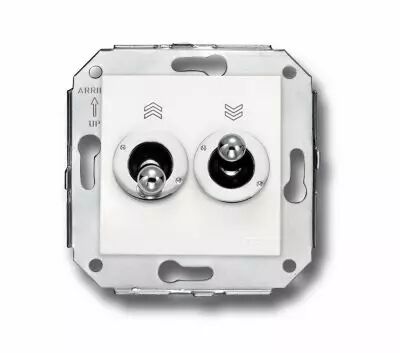 Poussoir volet roulants manette chrome brillante blanc de la collection F37 de Fontini (67342262)