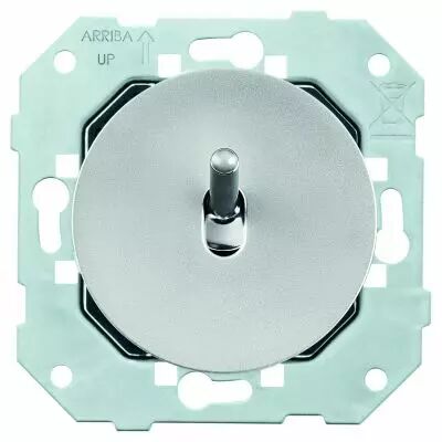 Permutateur 10AX-250V~ � levier chrome et centre aluminium - Collection DOM de Fontini (85304511)