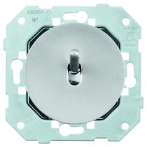 Va-et-vient 10AX-250V~ à levier chrome et centre aluminium - Collection DOM de Fontini (85308511)