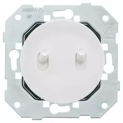 Va-et-vient 10AX et poussoir 6A-250V~ � levier r blanc glossy - Collection DOM de Fontini (85379051)