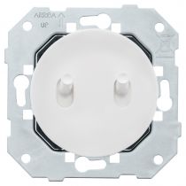 Va-et-vient 10AX et poussoir 6A-250V~ à levier r blanc glossy - Collection DOM de Fontini (85379051)