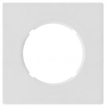 Plaque 1 poste Blanc mat - Collection DOM de Fontini (85801051)