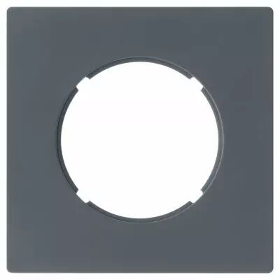 Plaque 1 poste Gris blue mat - Collection DOM de Fontini (85801061)