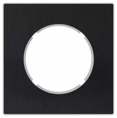 Plaque 1 poste M�tal anthracite bross� - Collection DOM de Fontini (85801111)