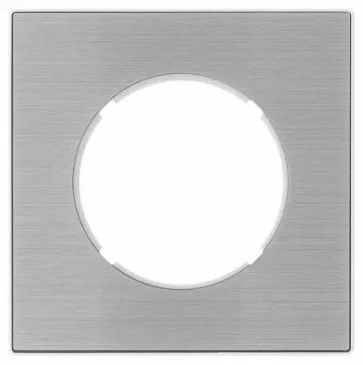 Plaque 1 poste M�tal aluminium bross� - Collection DOM de Fontini (85801121)