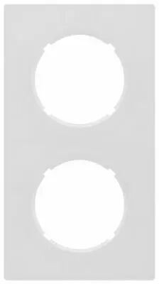 Plaque 2 postes Blanc mat - Collection DOM de Fontini (85802051)