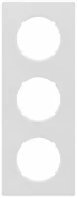Plaque 3 postes Blanc mat - Collection DOM de Fontini (85803051)