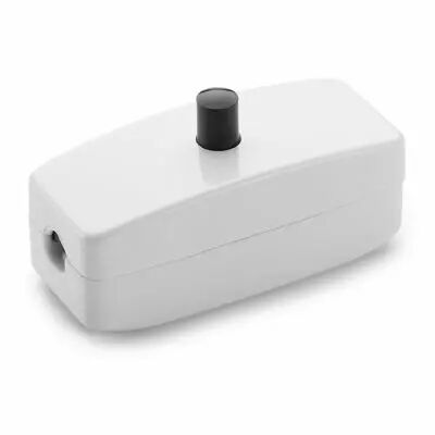 Interrupteur en Duroplast blanc avec bouton poussoir noir
