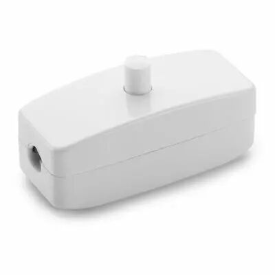 Interrupteur en Duroplast blanc avec bouton poussoir blanc