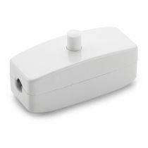 Interrupteur en Duroplast blanc avec bouton poussoir blanc