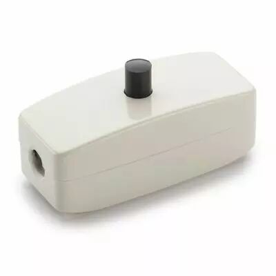Interrupteur en Duroplast cr�me avec bouton poussoir noir