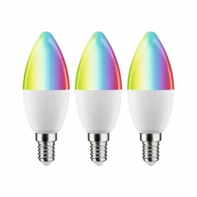 Ampoule LED E14 Filament Zigbee 5W x3 RGBW 470lm 2200-6500K gradable