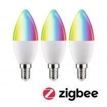 Ampoule LED E14 Filament Zigbee 5W x3 RGBW 470lm 2200-6500K gradable